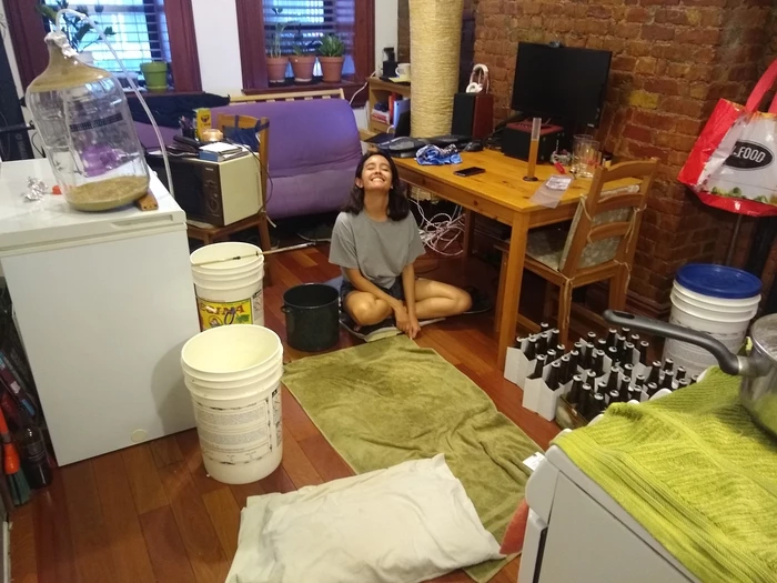 Grace on the bottling floor